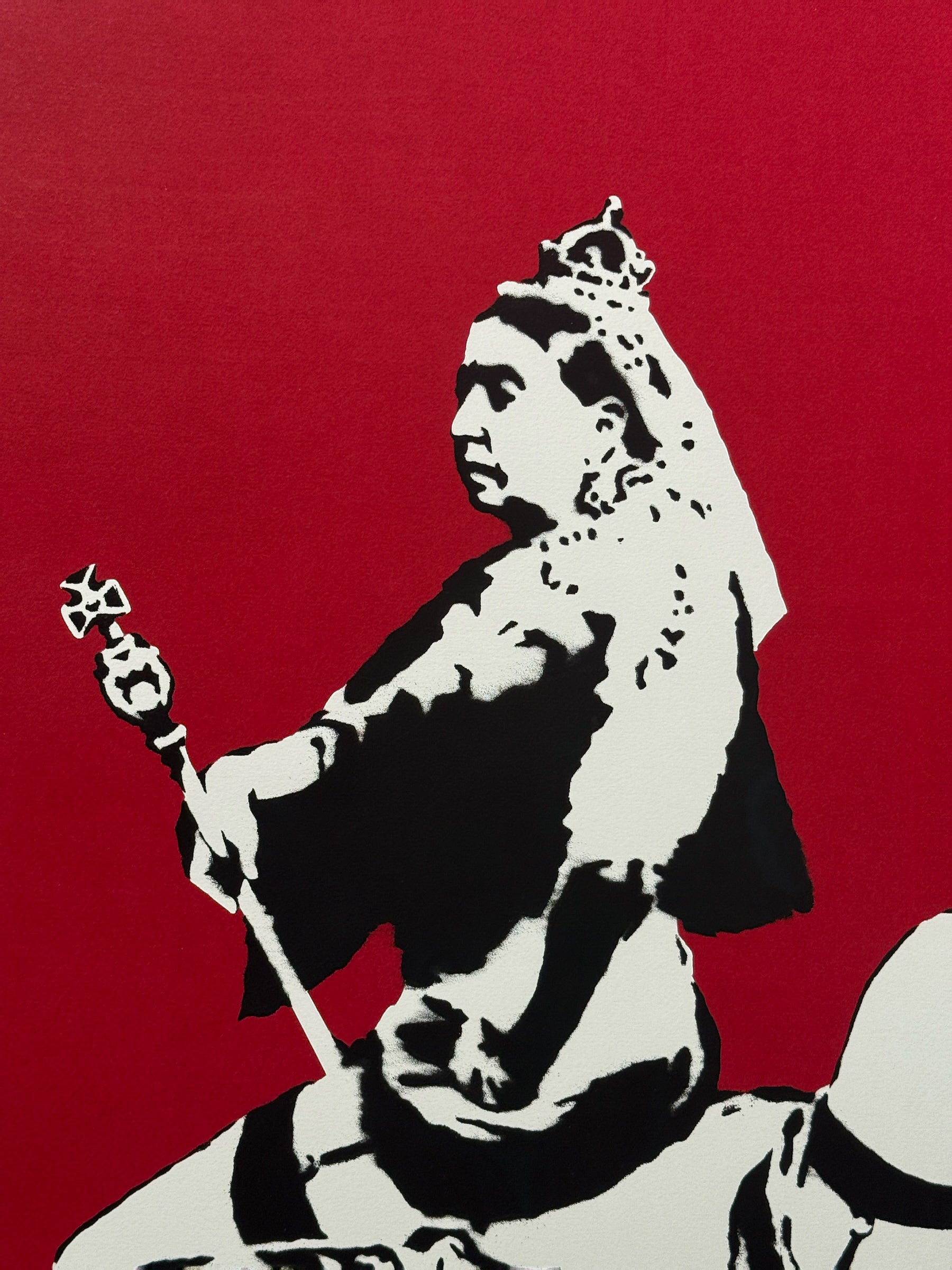 Banksy queen vic close up