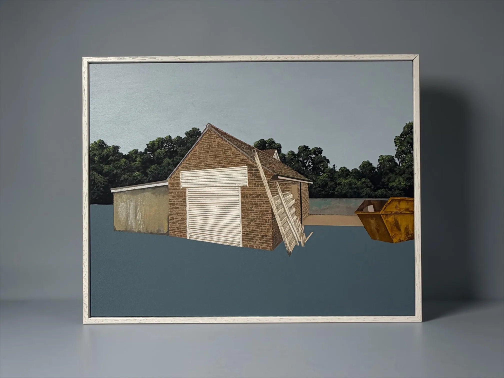 “Overpriced Coffee and Dogs on String” gouache painting by Jack Candy-Kemp