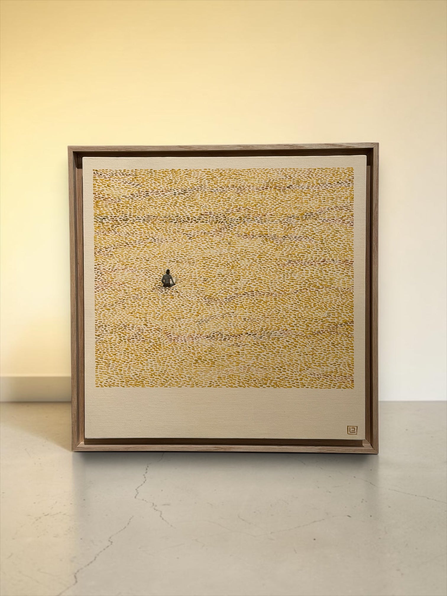 Framed artwork by laine jones against a sunny background