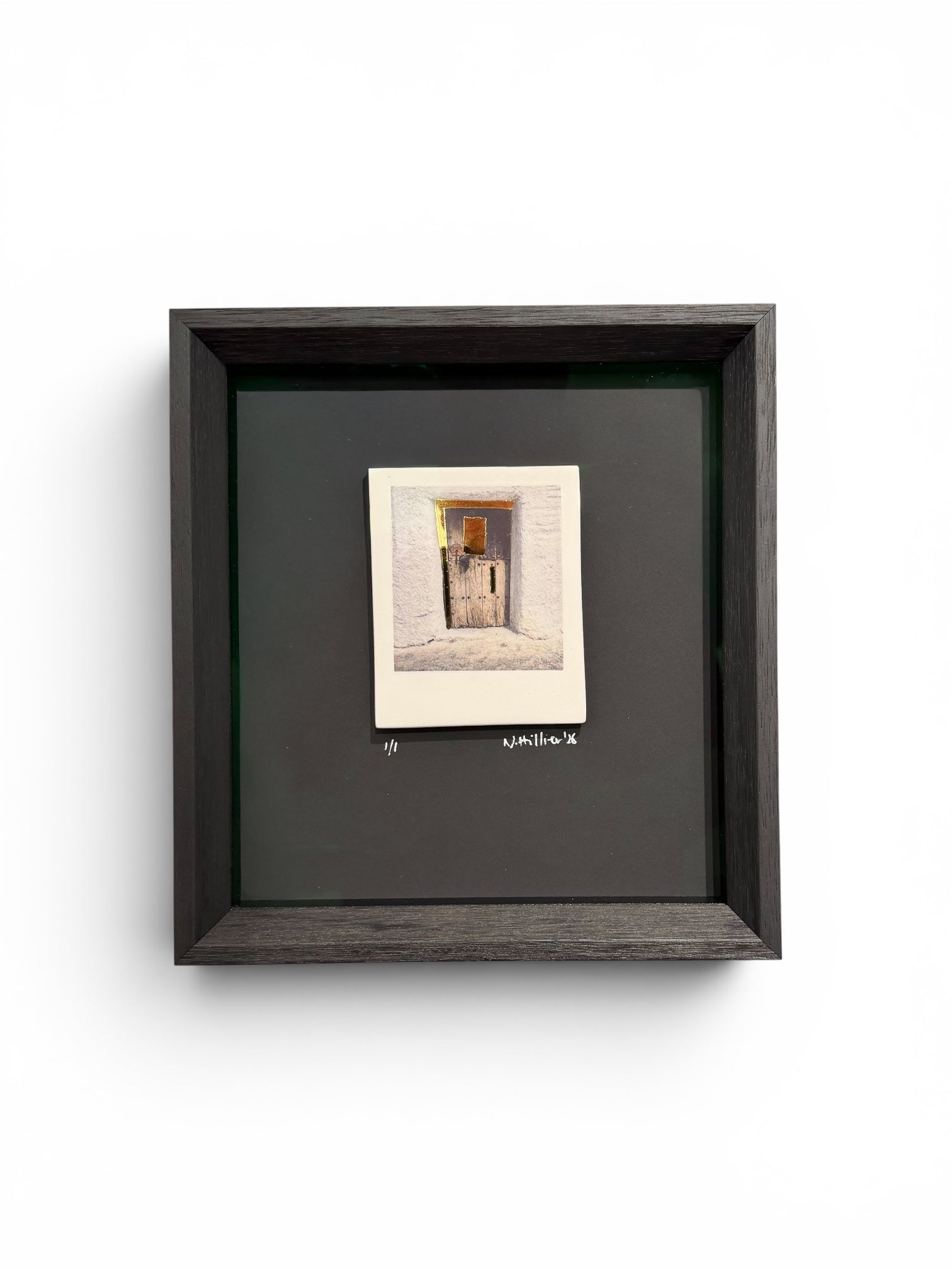 Framed artwork by Nadia Hillier, on white background