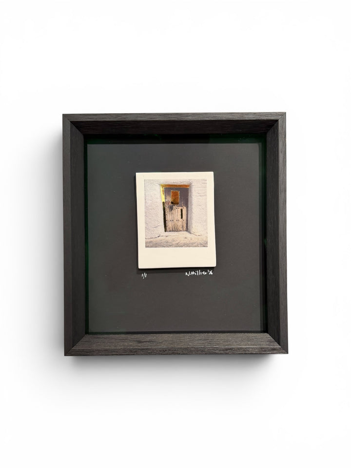 Framed artwork by Nadia Hillier, on white background