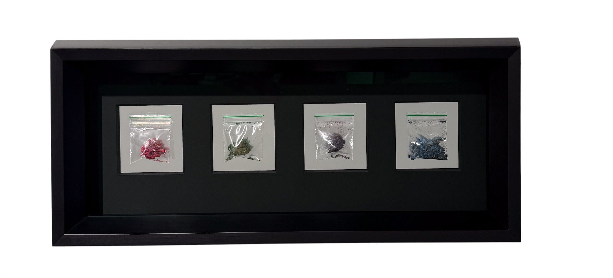 Mr Trim | High Life, Peace 'Grant'ed  | Treated and Sprayed Botanicals | Mirror, Diamond Dust, Black Frame