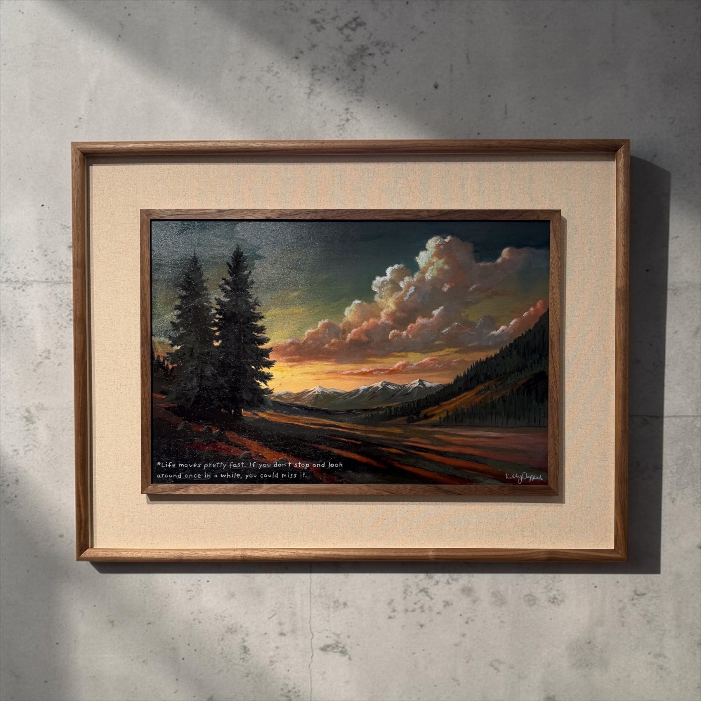 Painting by Lilly Daffu on a wall